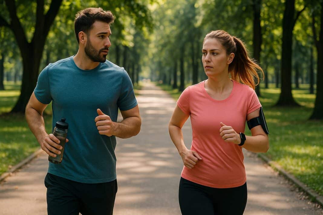 Mann und Frau beim Training – zwei Stoffwechsel, ein Ziel
