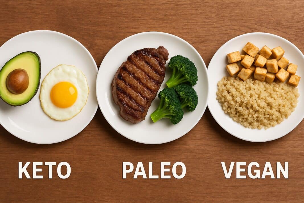 Keto, Paleo oder Vegan? Drei Ernährungsformen im direkten Vergleich
