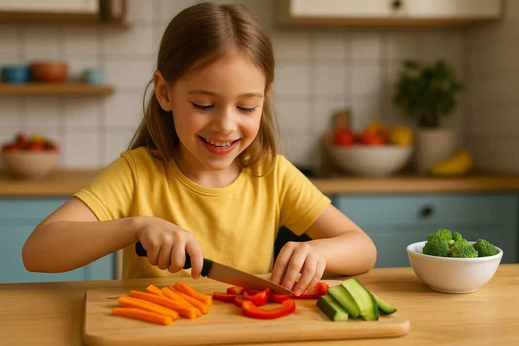 Kinder mit Freude am gesunden Kochen